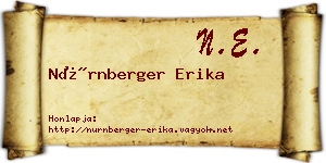 Nürnberger Erika névjegykártya