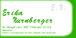 erika nurnberger business card